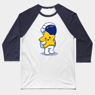 Astronaut Holding Cute Star Baseball T-Shirt